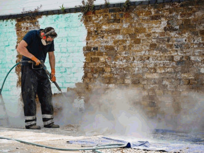 Sandblasting Of Brick