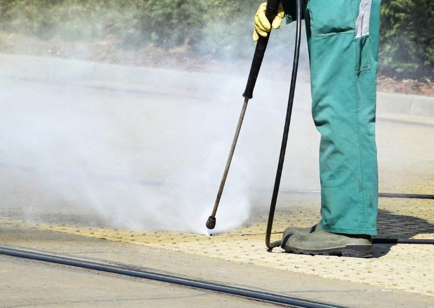 What surfaces does DOFF steam cleaning work on